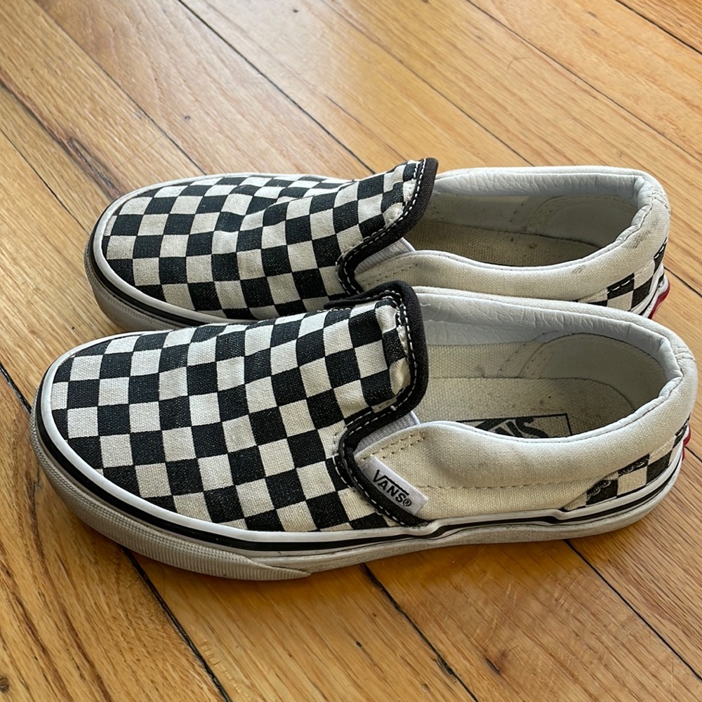Vans kids size 13.5 checkered